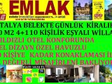 ANTALYA BELEKTE GÜNLÜK KİRALIK 200 M2 4+1 WİLLA POLAT EMLAK