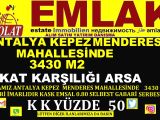 ANTALYA KEPEZ MENDERES TE 3430 M2 KAT KARŞILIĞI ARSA POLAT EMLAK