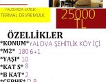 YALOVADA SATILIK  180 M2 6+1 TERMAL DEVREMÜLK POLAT EMLAK 