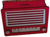  Kırmızı Nostaljik Radyo Tasarım Kumbara 717070 