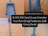 BLACK ADA Sand Scoop Extended  Uzun Kum Plaj Kumsal Dalış  Küreği Paslanmaz Çelik Gümüş Renkli